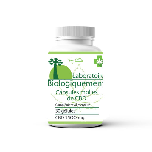 Capsules molles CBD à large spectre 50 ml laboratoire Biologiquement Baomix