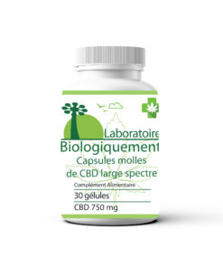 Capsules molles CBD à large spectre 25 ml laboratoire Biologiquement Baomix