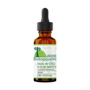 Huile de cannabidiol CBD 1000 mg à large spectre 30 ml laboratoire Biologiquement Baomix