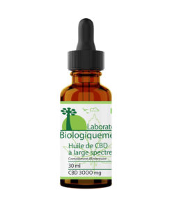 Huile de cannabidiol CBD 3000 mg à large spectre 30 ml laboratoire Biologiquement Baomix