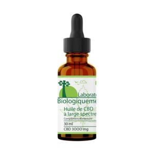 Huile de cannabidiol CBD 3000 mg à large spectre 30 ml laboratoire Biologiquement Baomix