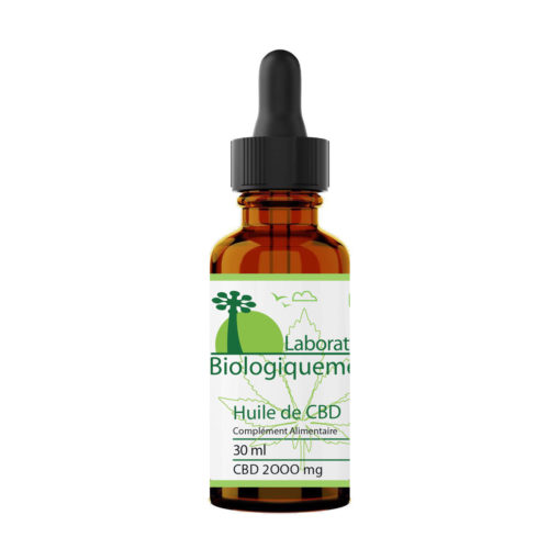 Huile de cannabidiol CBD 2000 mg 30 ml laboratoire Biologiquement Baomix