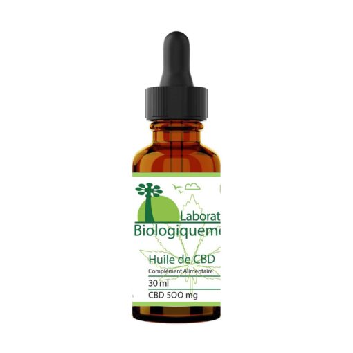 Huile de cannabidiol CBD 500 mg 30 ml laboratoire Biologiquement Baomix